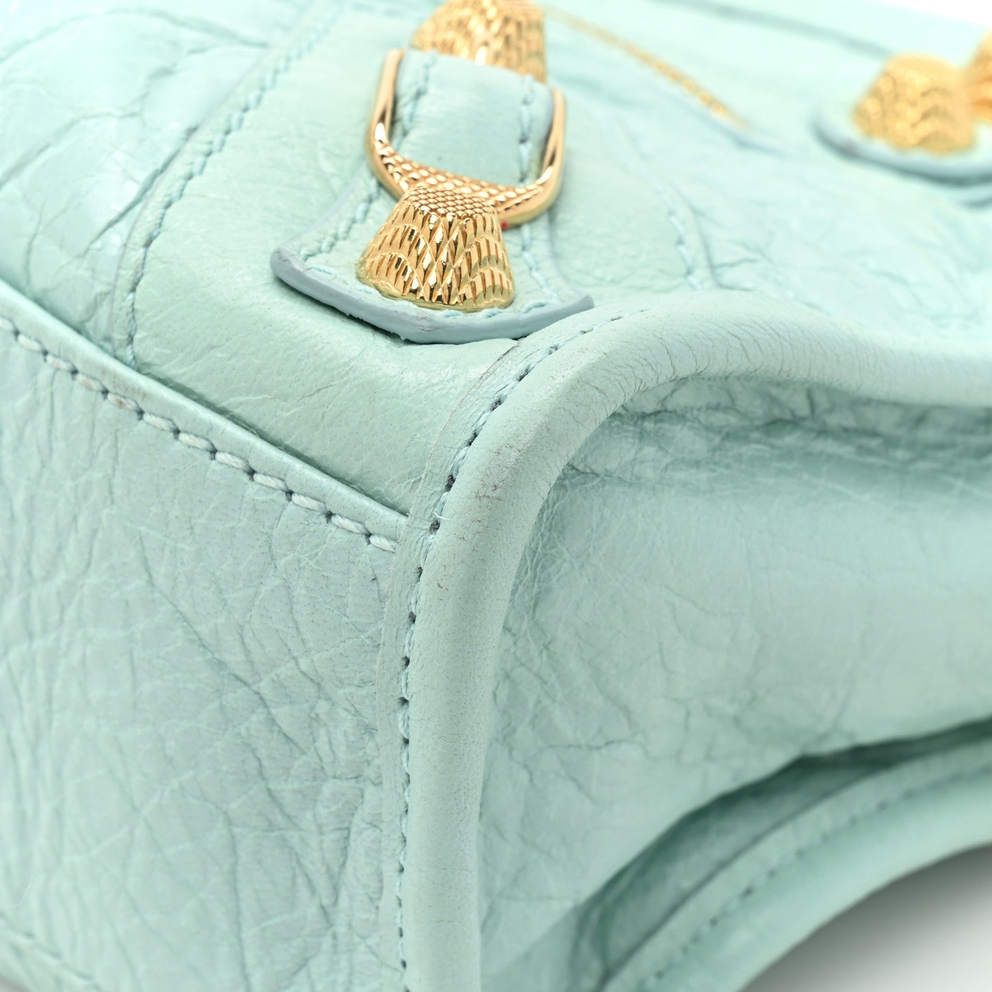 Agneau Giant 12 Gold Hardware Mini City Bleu Maldives