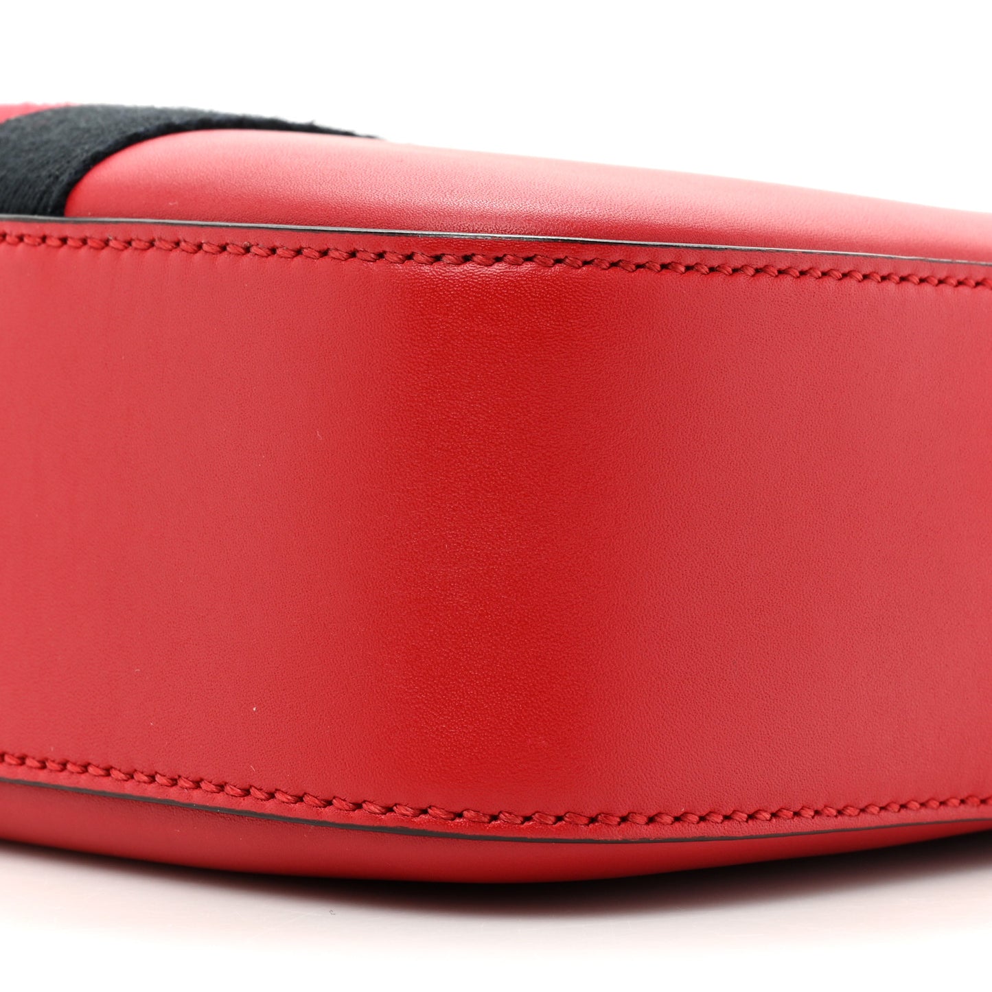 Calfskin Web Small Webby Bee Shoulder Bag Red