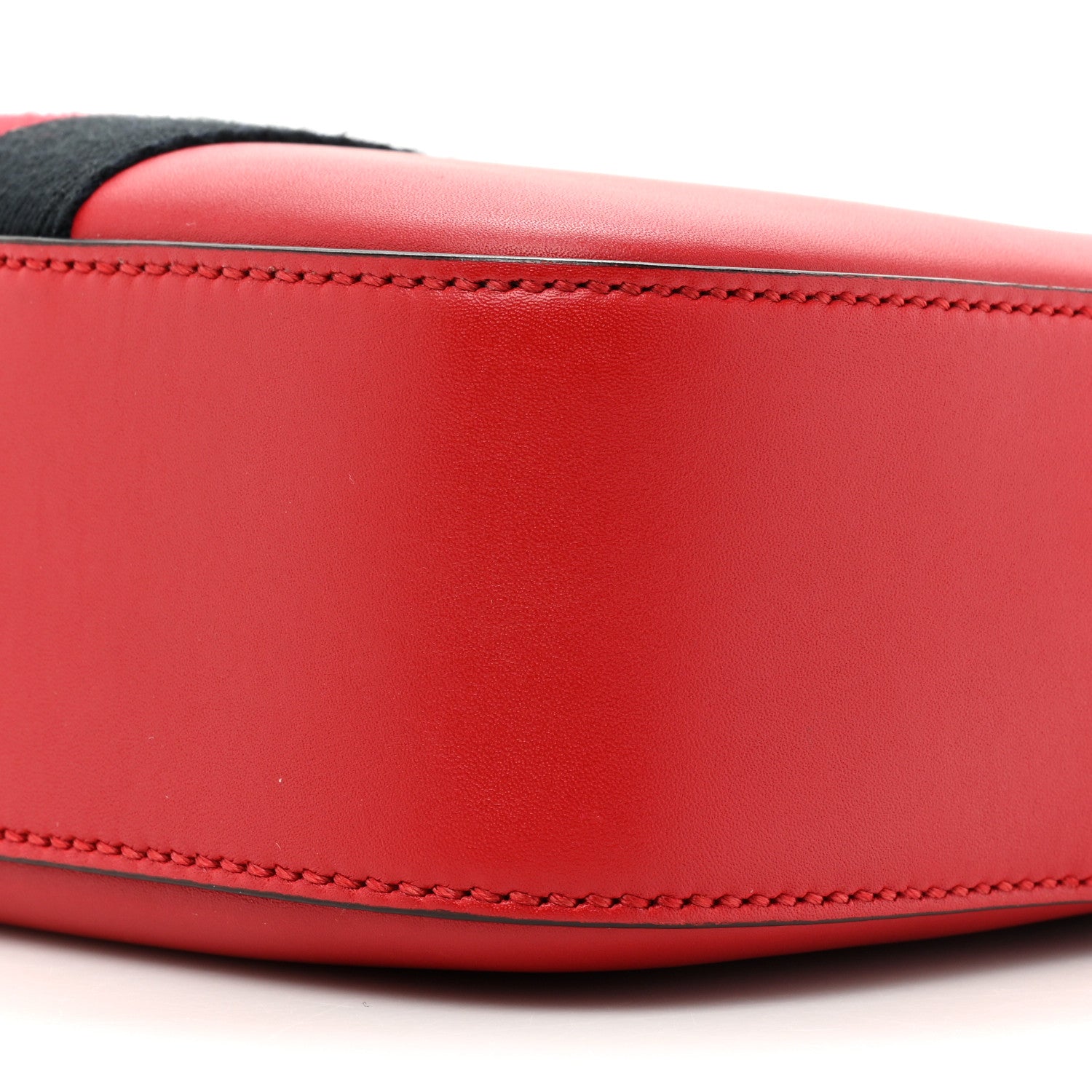 Gucci Calfskin Web Small Webby Bee Shoulder Bag Red 8 of 13