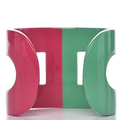 Hermes Lacquered Wood Ano Bracelet PM Intense Green Azalea 3 of 7