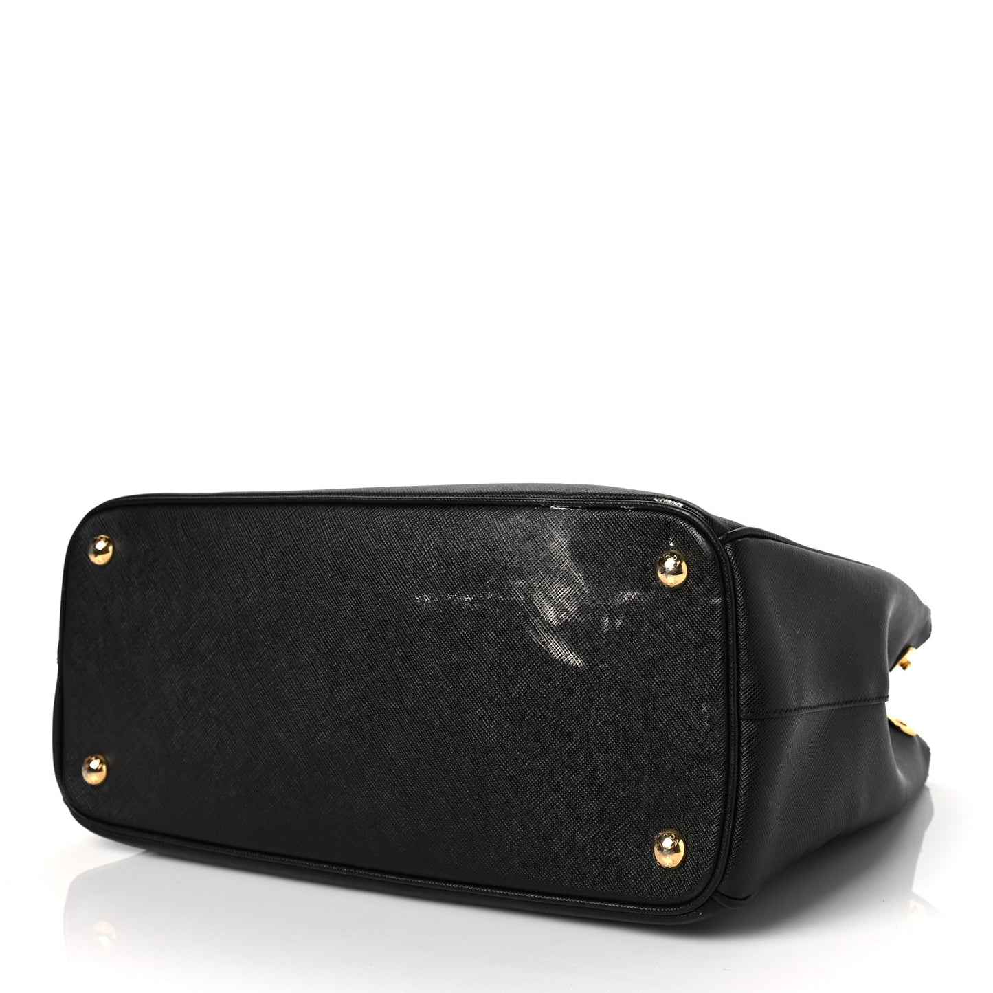 Saffiano Lux Large Galleria Double Zip Tote Black