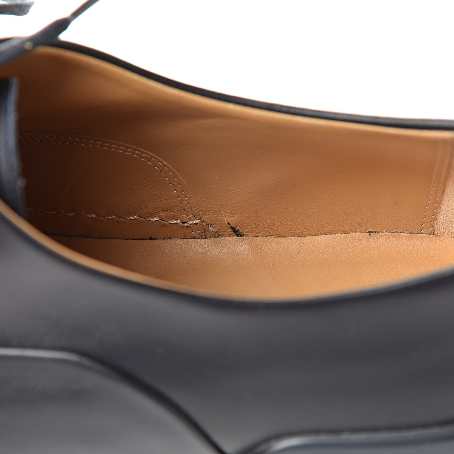 Hermes Calfskin Mens Saxo Oxford 41 Marine 8 of 12