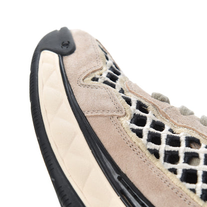 Chanel Suede Calfskin Embroidered CC Sneakers 38 Beige Black 11 of 18