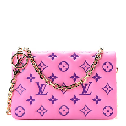 Louis Vuitton Lambskin Embossed Monogram Vuittamins Pochette Coussin Rose Violet 1 of 8