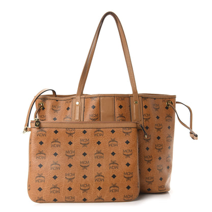 MCM Visetos Medium Liz Reversible Shopper Tote Cognac 1 of 25