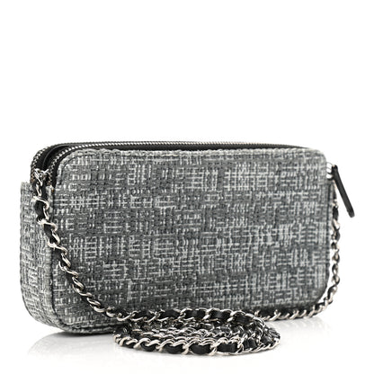 Chanel Canvas Small Deauville Clutch With Chain Charcoal 2 of 12
