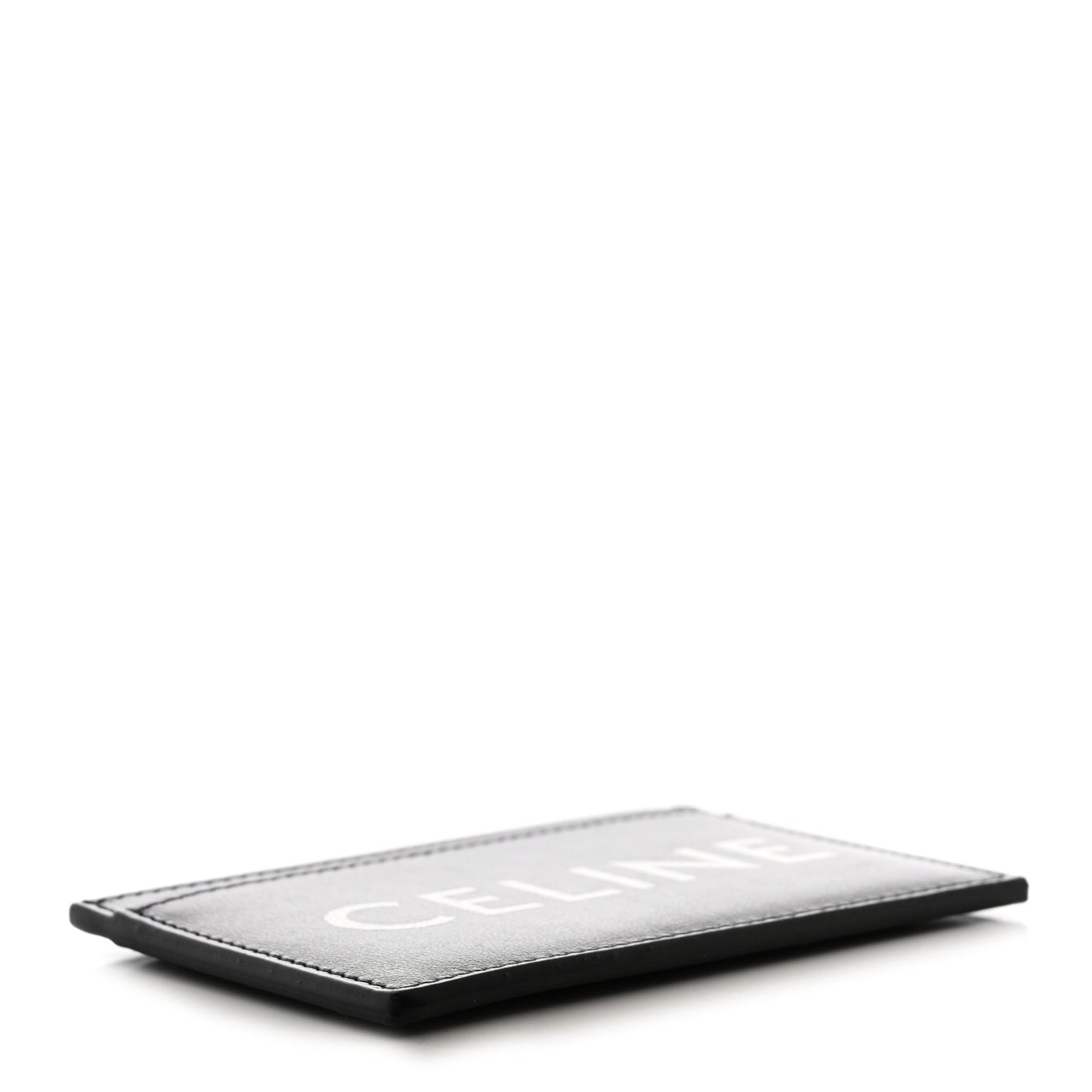 Calfskin Logo Card Holder Black
