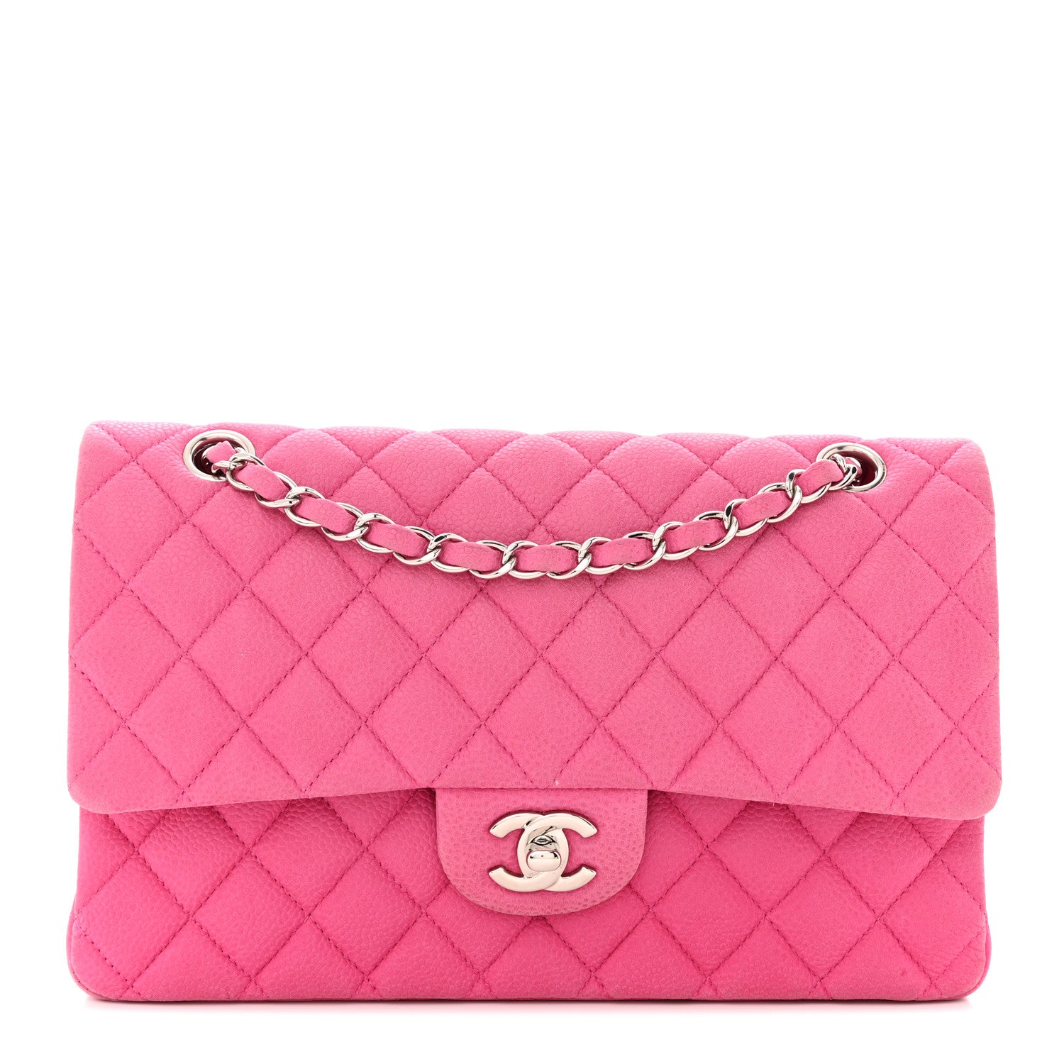 Chanel Iridescent Caviar Quilted Medium Double Flap Pink 1 of 16