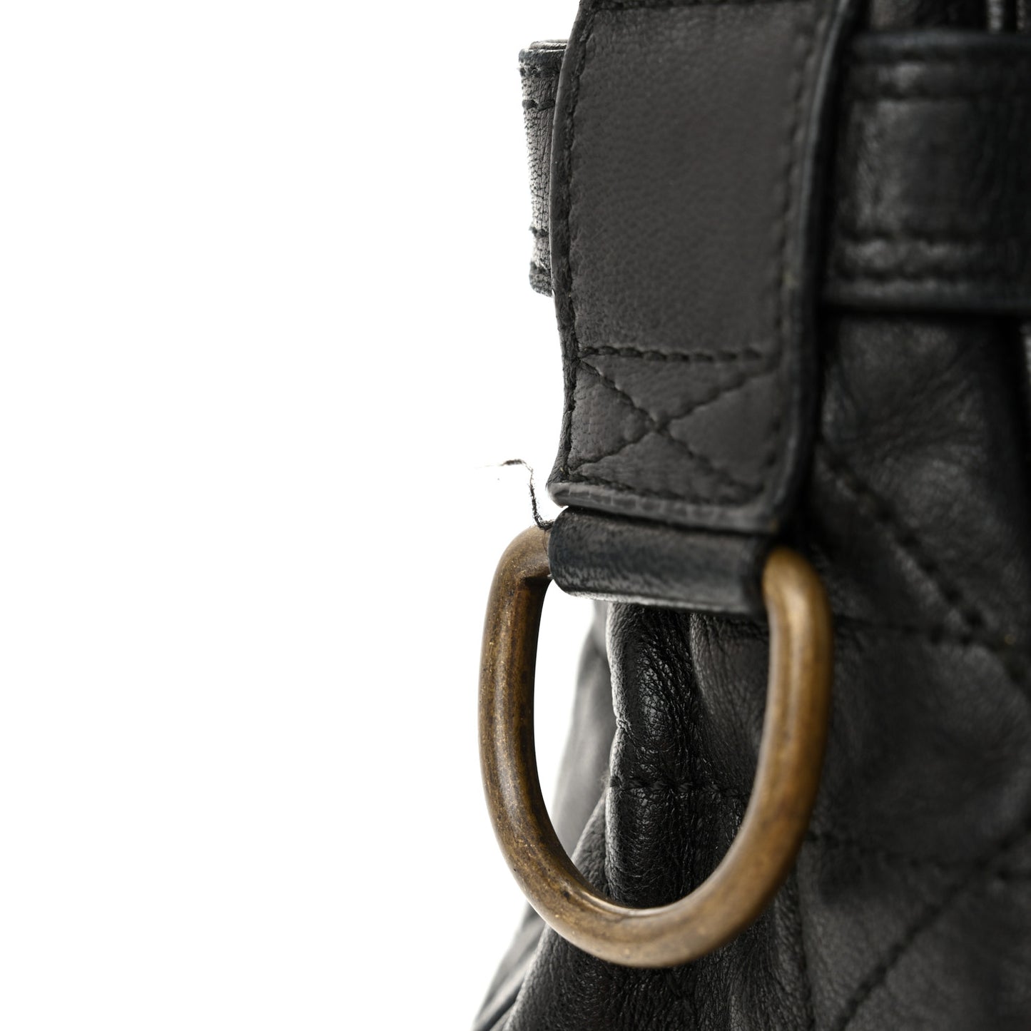 Lambskin Cannage Flap Messenger Bag Black