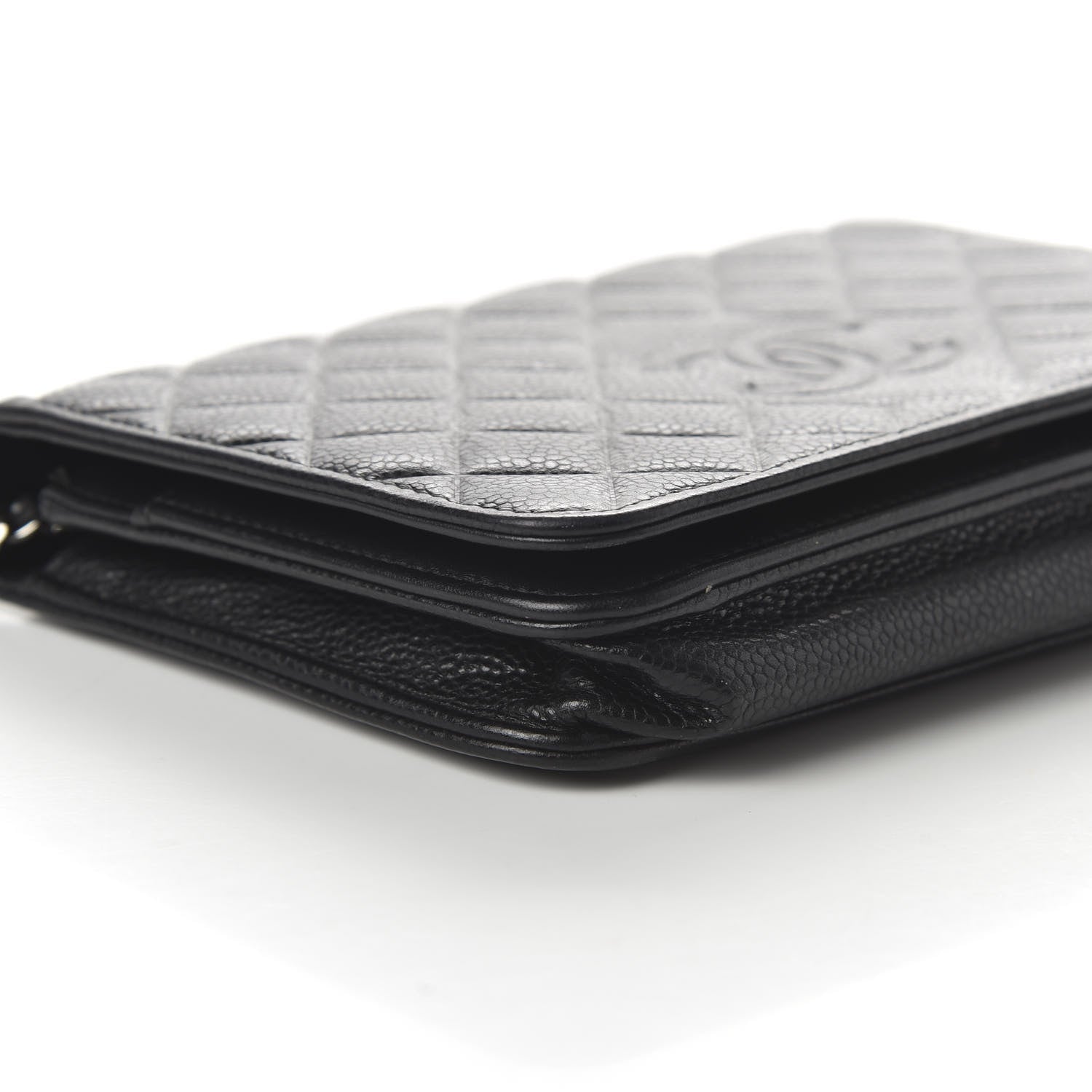 Chanel Caviar Quilted Diamond CC Wallet On Chain WOC Black 6 of 11