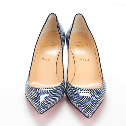 Christian Louboutin Patent Pigalle Follies 55 Pumps 39 Navy Black 2 of 6