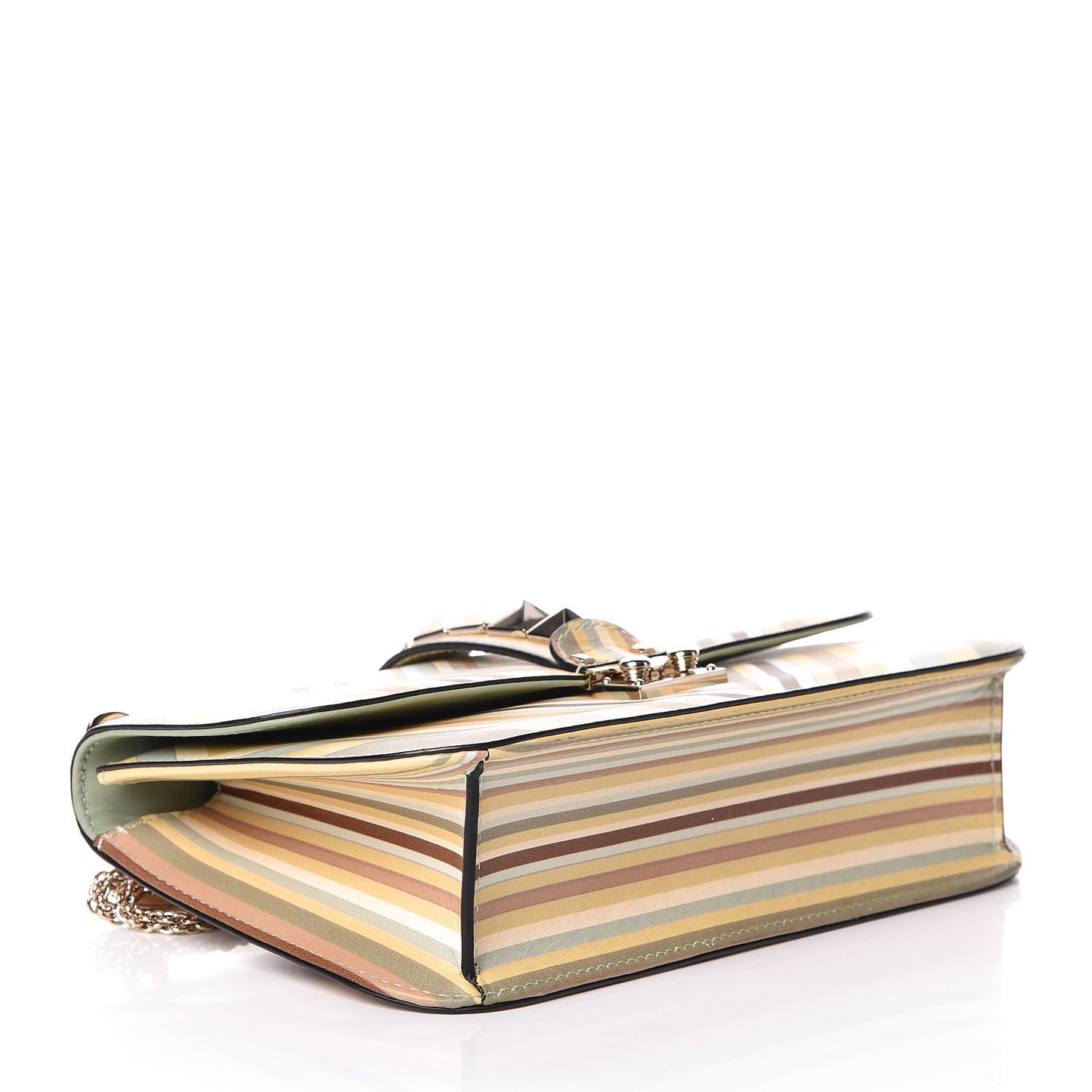 Vitello Native Couture 1975 Medium Glam Lock Rockstud Flap Multicolor