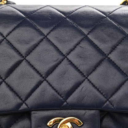 Chanel Lambskin Quilted Small Double Flap Navy 18 of 19
