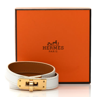 Hermes Epsom Kelly Double Tour Bracelet S White 5 of 5