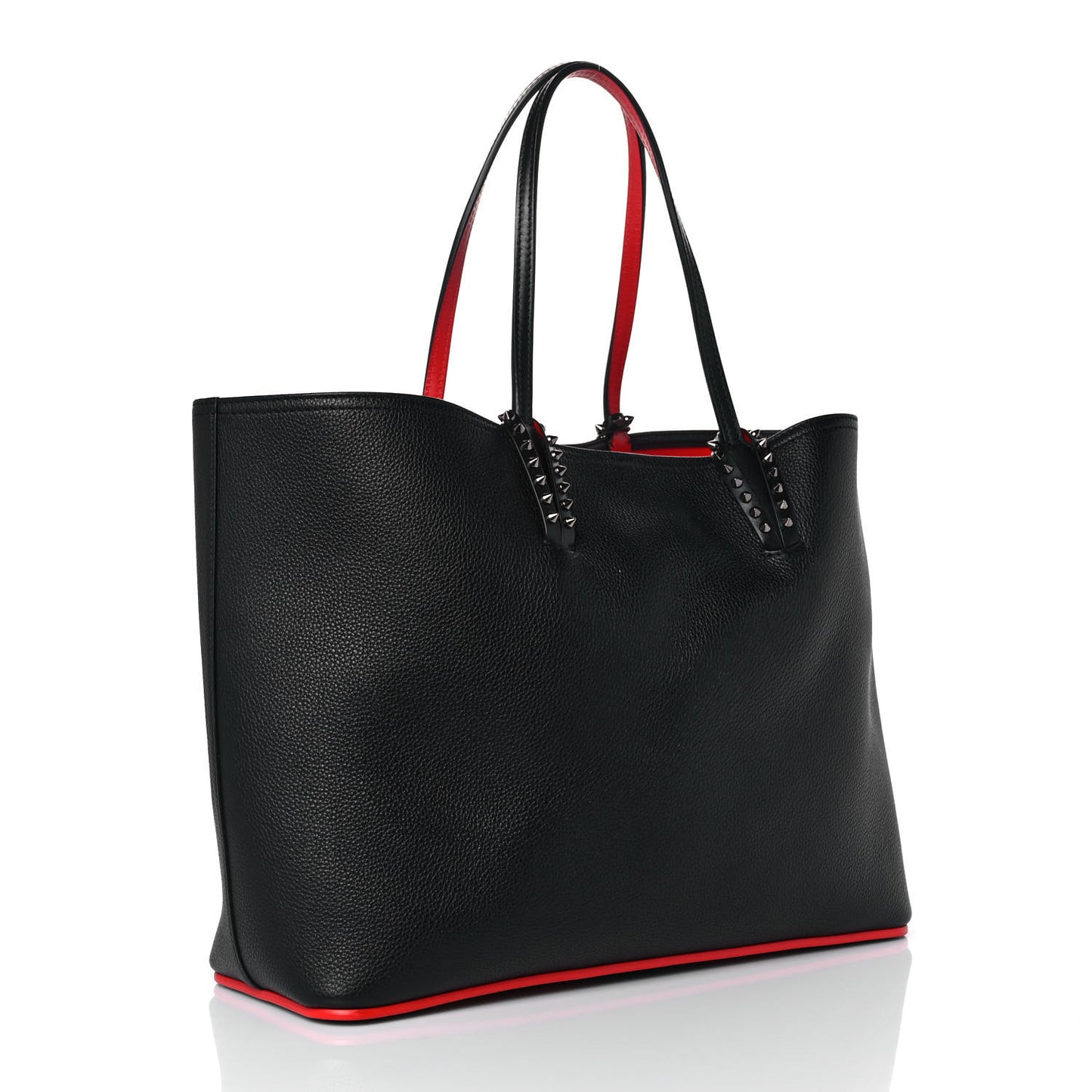 Calfskin Spikes East West Cabata Tote Black