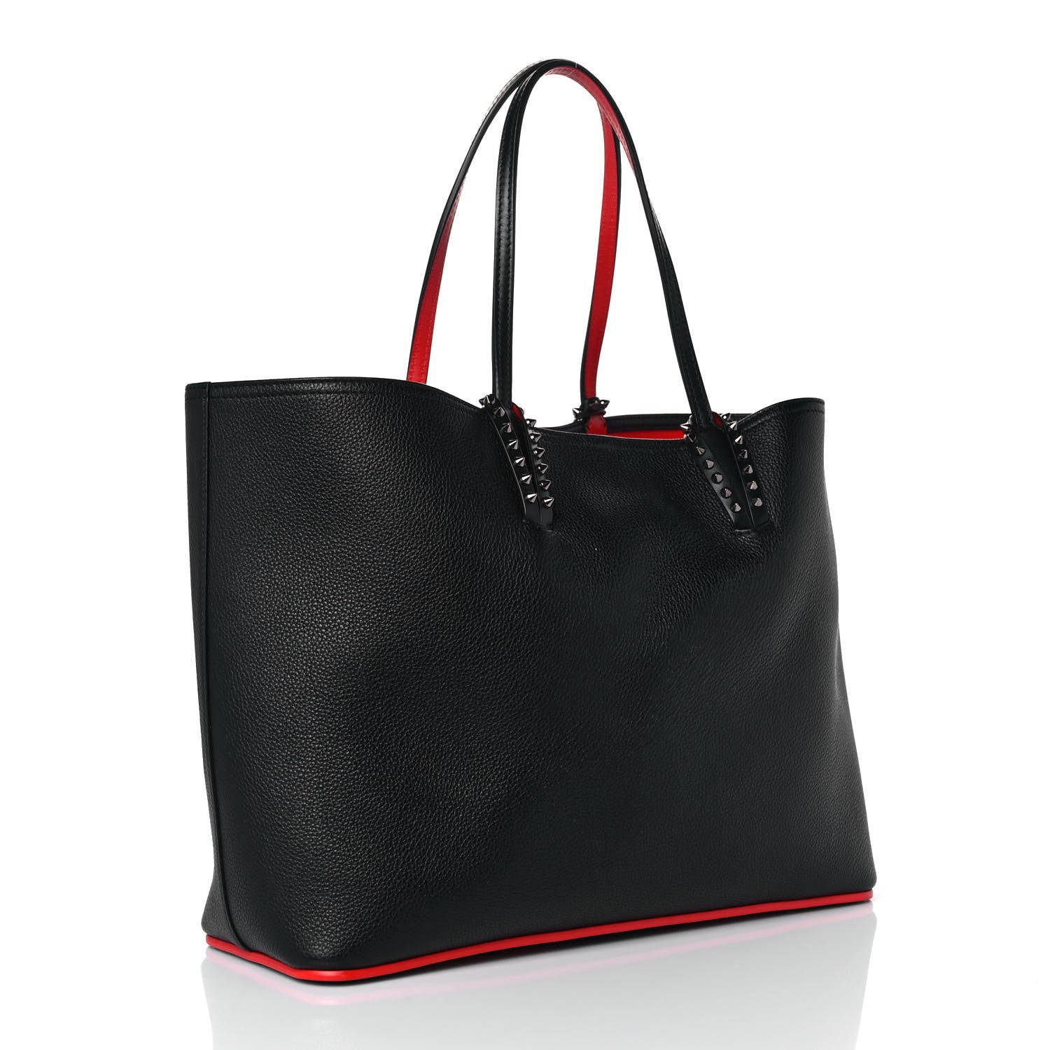 Christian Louboutin Calfskin Spikes East West Cabata Tote Black 3 of 10