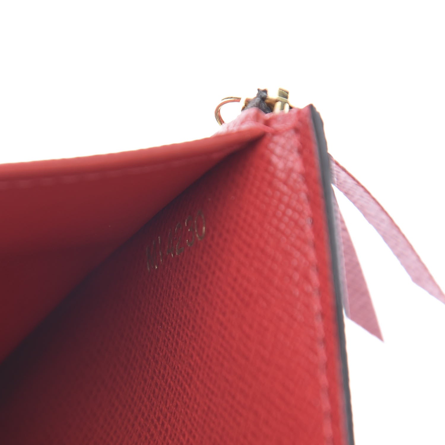 Louis Vuitton Damier Ebene Victorine Wallet Red 7 of 7