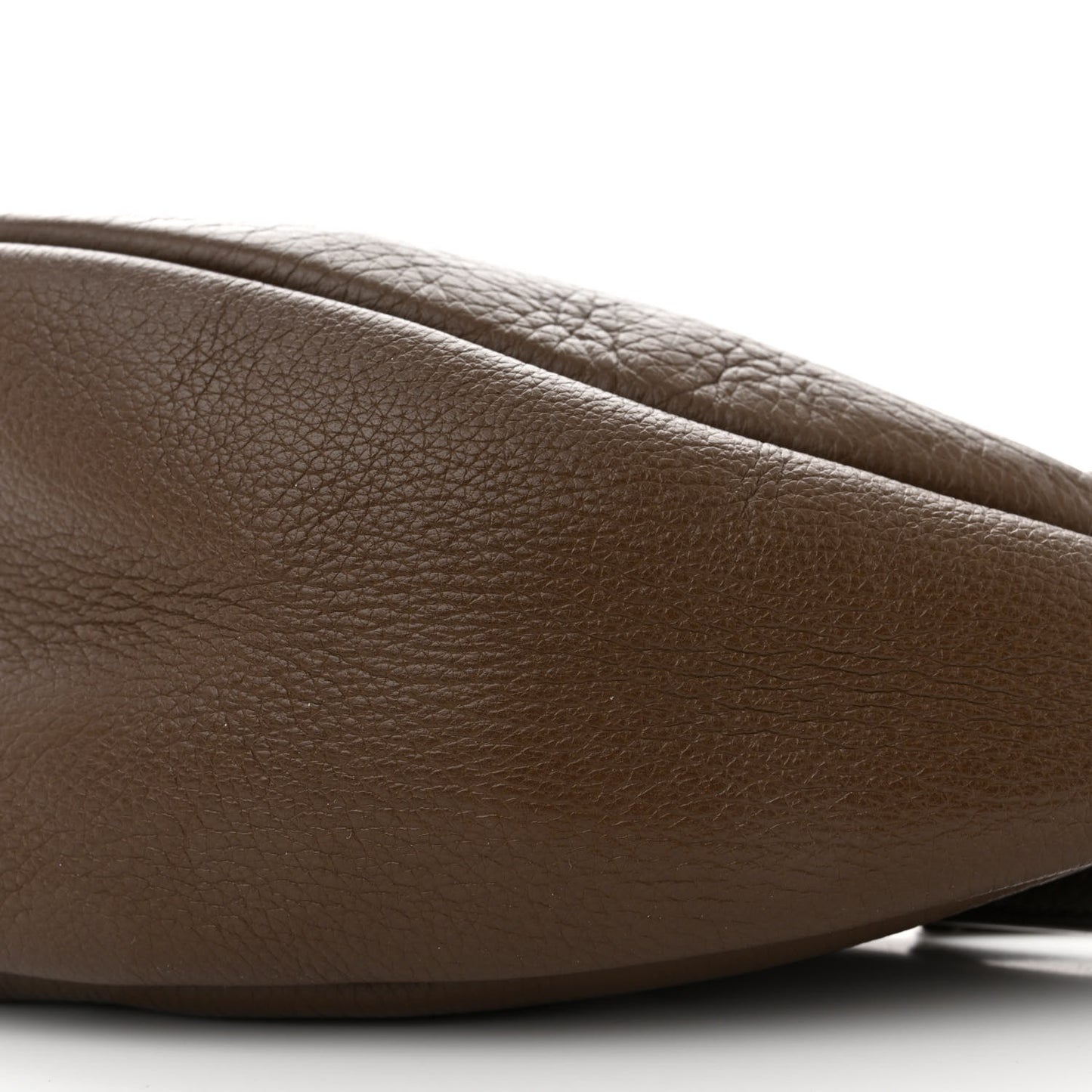 Grained Calfskin Small Slouchy Banana Bag Muschio
