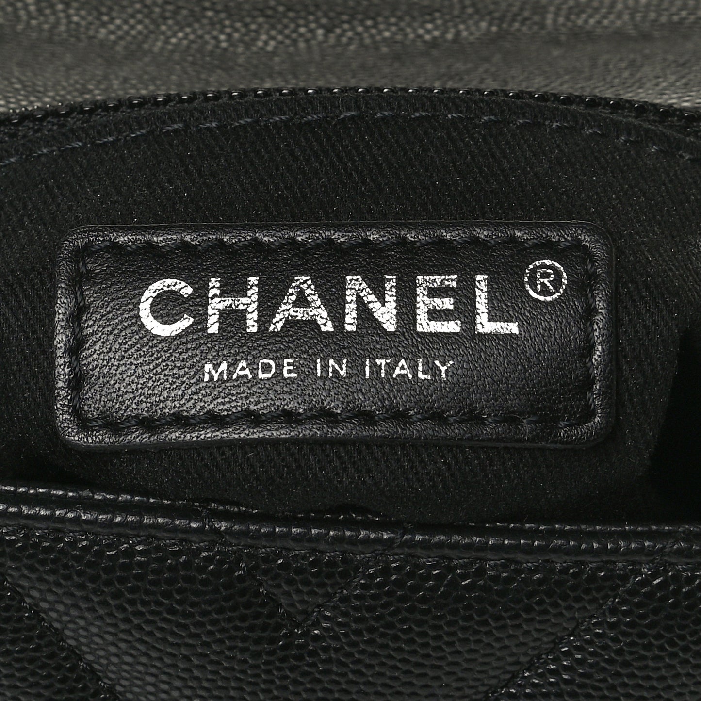 Caviar Chevron Quilted Mini Coco Handle Flap So Black