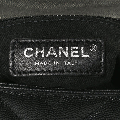 Chanel Caviar Chevron Quilted Mini Coco Handle Flap So Black 6 of 13