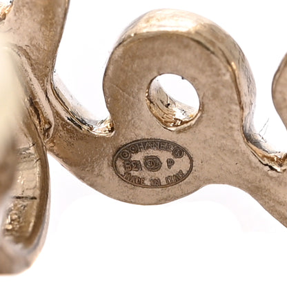 Chanel Metal CC Turnlock Climber Clip On Earrings Gold 4 of 4