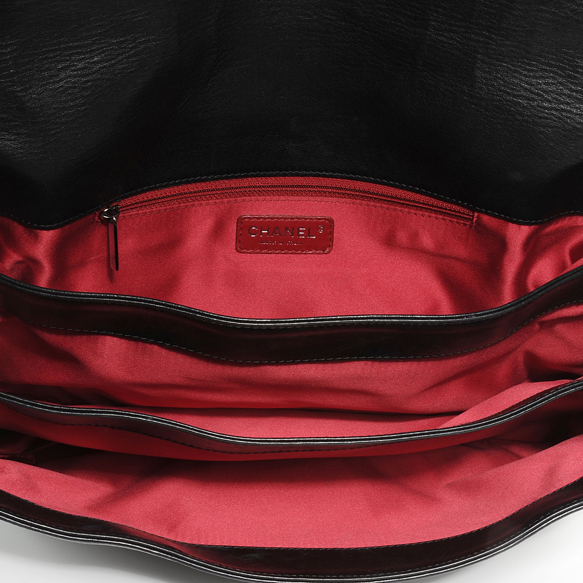 Chanel Lambskin Tweed Maxi Camellia Petals Flap Black 5 of 7