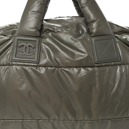 Chanel Nylon Quilted Coco Cocoon Reversible Tote Grey 8 of 10