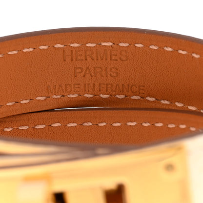 Hermes Epsom Kelly Double Tour Bracelet T1 Nata 4 of 5
