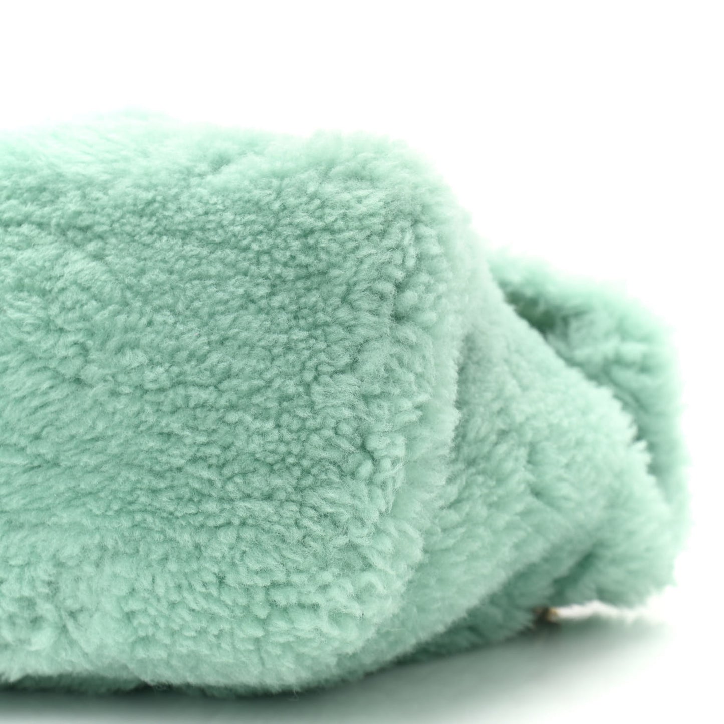 Merino Shearling Lambskin Quilted Small Loulou Puffer Monogram Chain Satchel Iced Mint