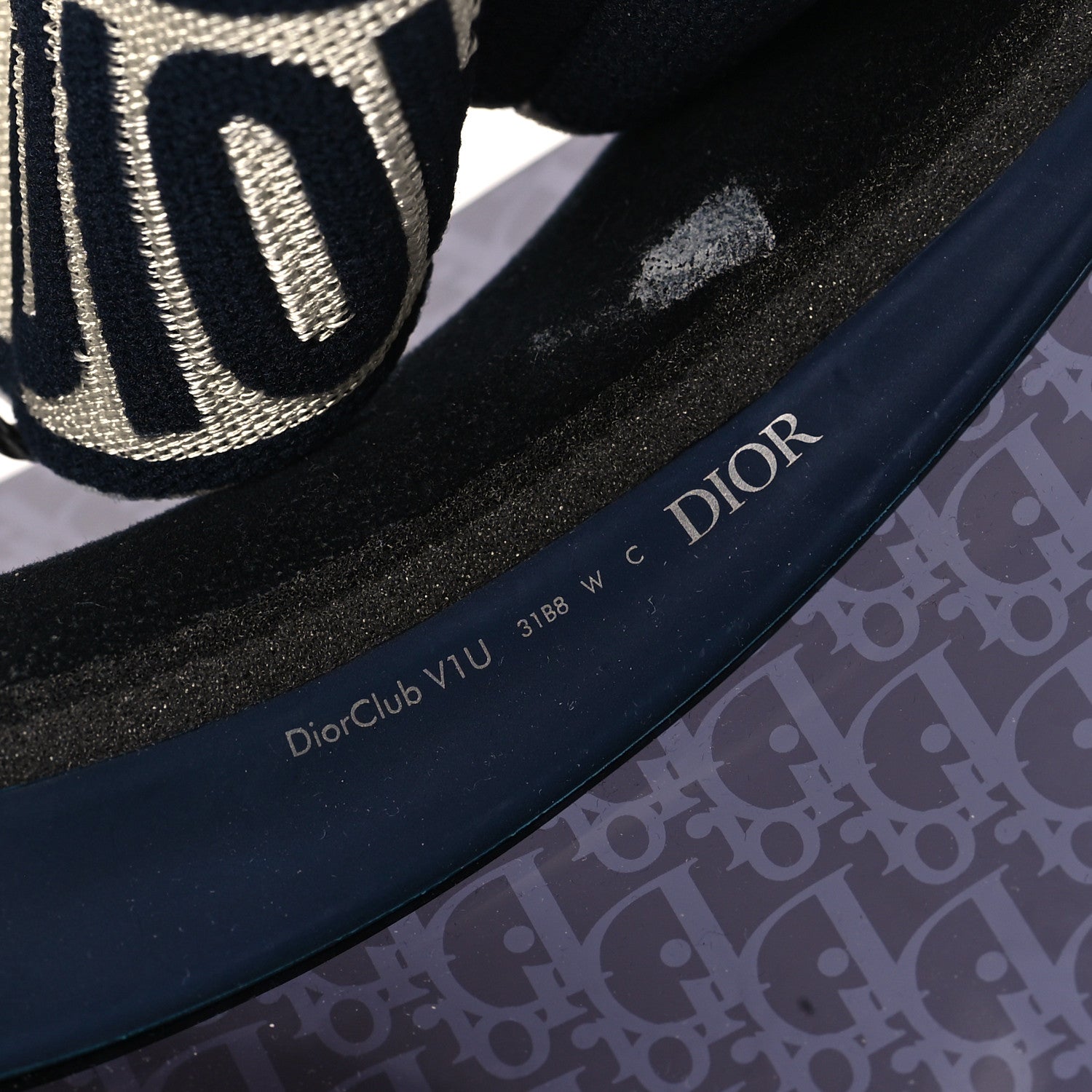 Christian Dior Oblique DiorClub V1U Sun Visor Blue 6 of 9