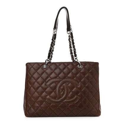 Chanel Lambskin Quilted Tote Brown 1 of 11