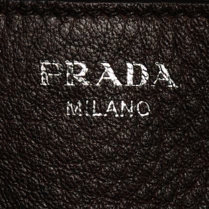 Prada Cervo Deerskin Zipper Detail Hobo Bruciato 6 of 7