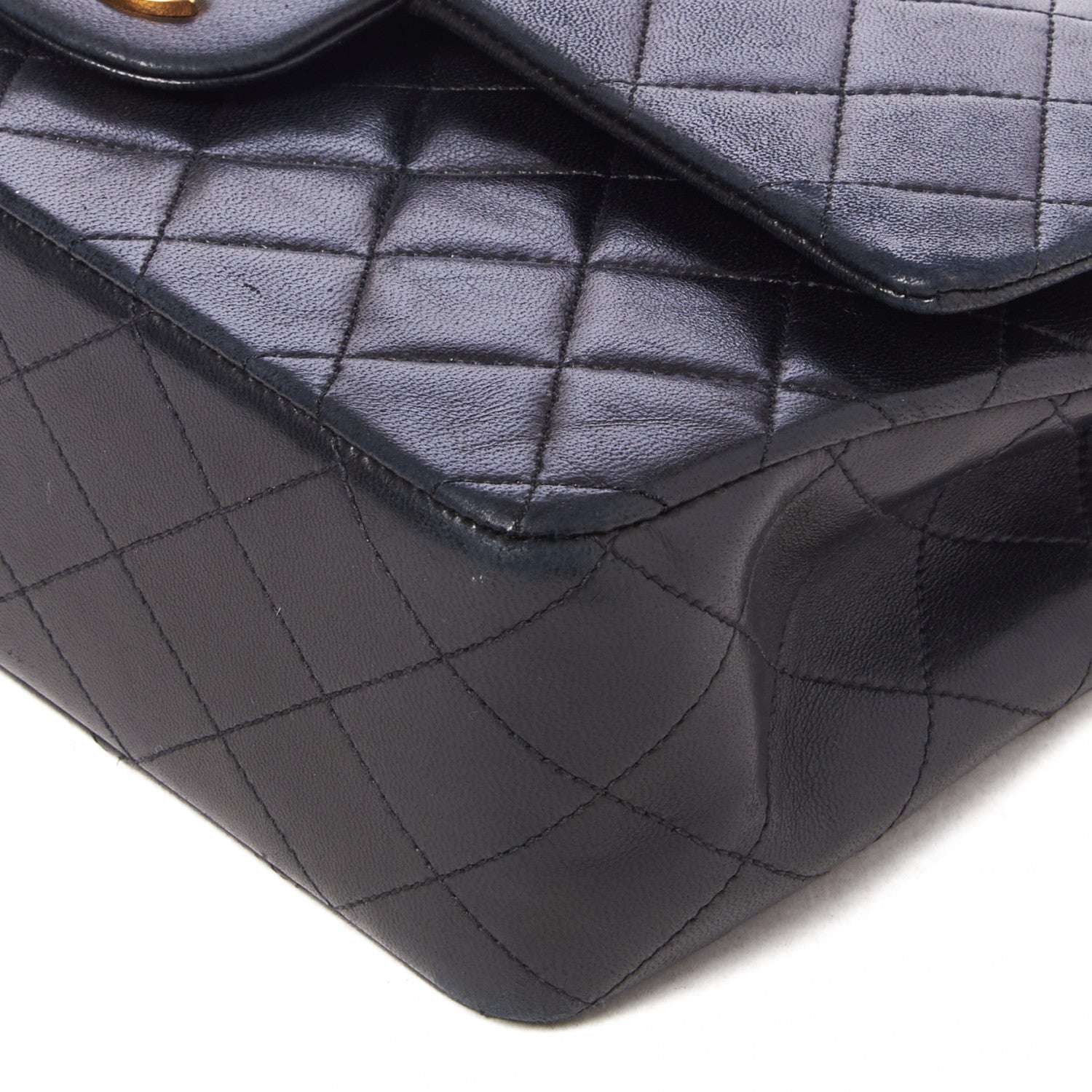 Chanel Lambskin Quilted Medium Double Flap Black 7 of 9