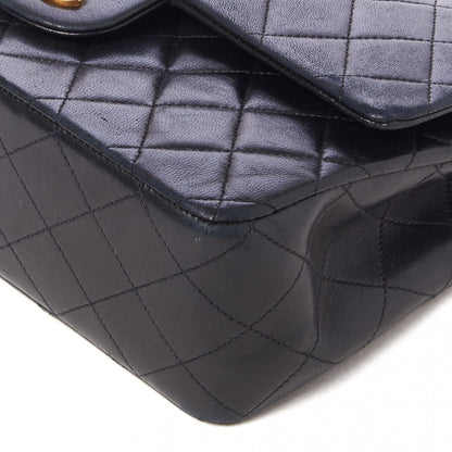 Chanel Lambskin Quilted Medium Double Flap Black 7 of 9