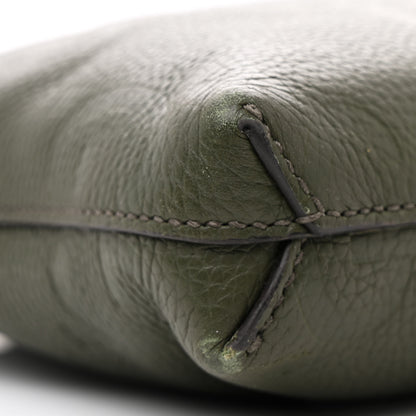 Gucci Piuma Calfskin Jumbo GG Embossed Medium Wristlet Messenger Bag Green 9 of 11