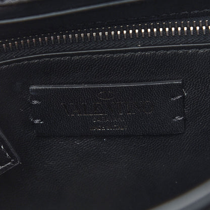 Valentino Garavani Nappa Monochrome Medium Roman Stud Shoulder Bag Black 8 of 8