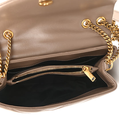 Saint Laurent Calfskin Y Quilted Monogram Small Loulou Chain Satchel Taupe 5 of 7