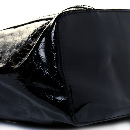Gucci Patent Microguccissima Medium Nice Tote Black 8 of 9