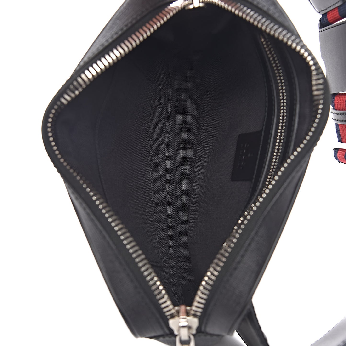 Soft GG Supreme Monogram Web Belt Bag Black Grey