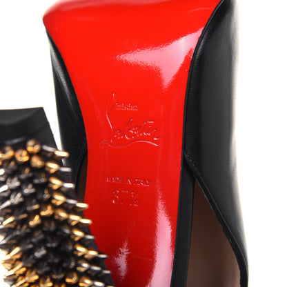 Christian Louboutin Calfskin Spike Pumps 37.5 Black 6 of 9