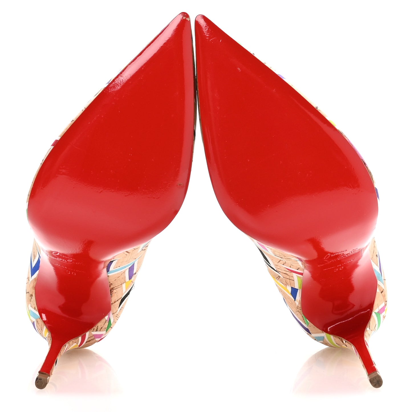 Cork Chevron Pigalle Follie 100 Pumps 38 Multicolor