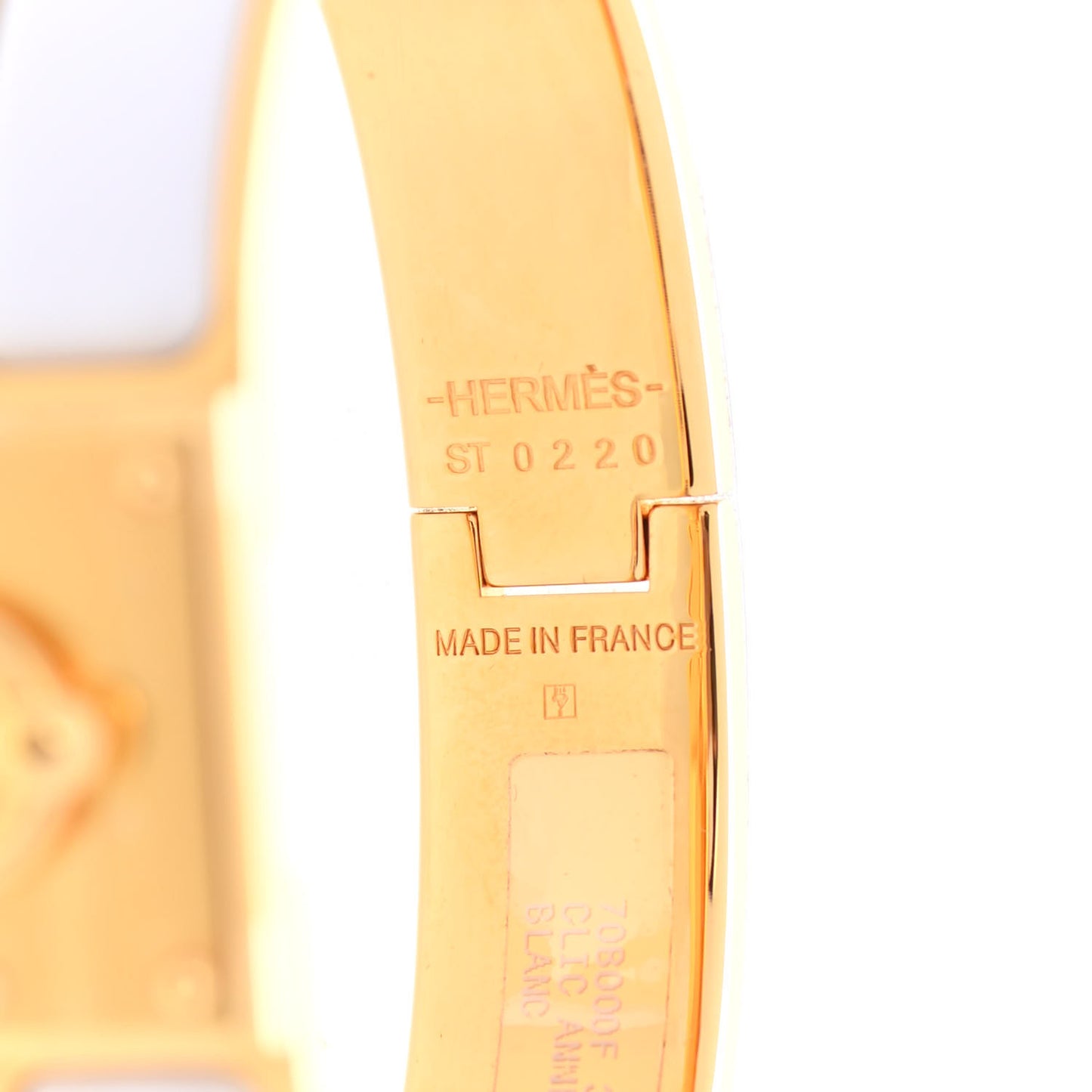 Enamel Anneau Bracelet GM White
