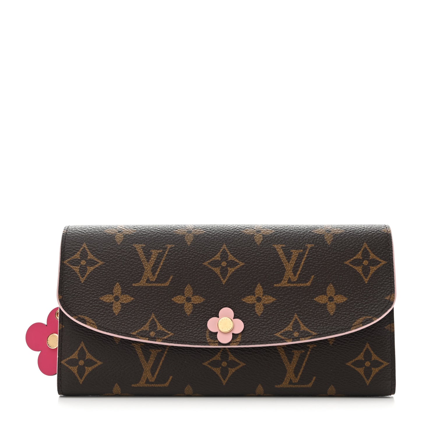 Monogram Bloom Flower Emilie Wallet Fuchsia