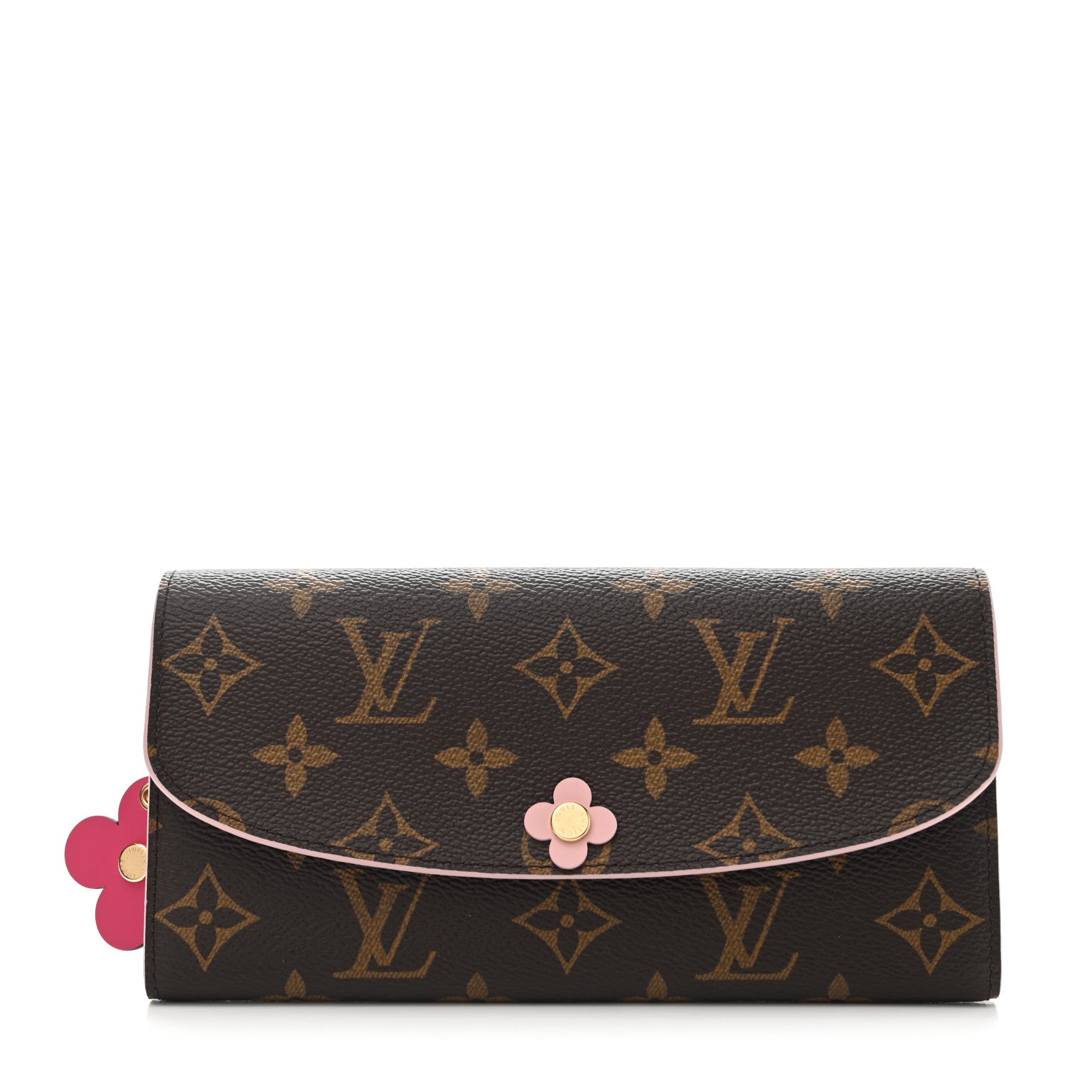 Louis Vuitton Monogram Bloom Flower Emilie Wallet Fuchsia 1 of 8