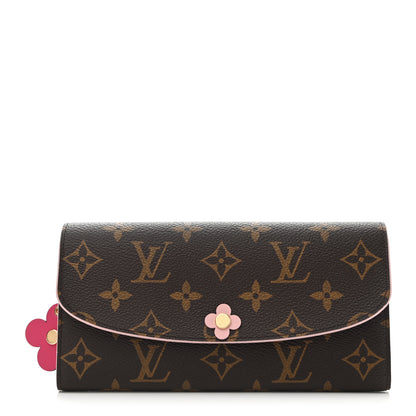 Louis Vuitton Monogram Bloom Flower Emilie Wallet Fuchsia 1 of 8