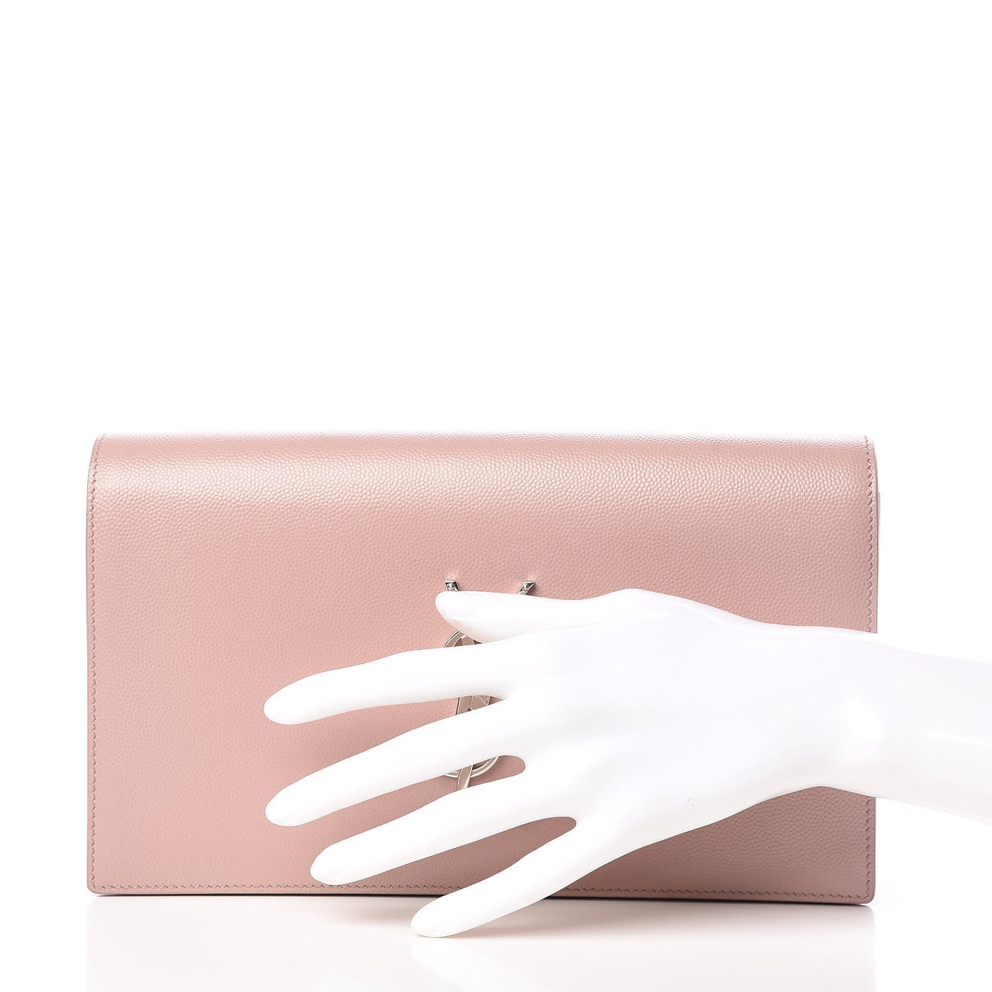 Grain De Poudre Classic Kate Monogram Clutch Pale Pink