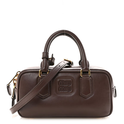 Miu Miu Calfskin Mini Arcadie Top Handle Bag Briarwood 1 of 9