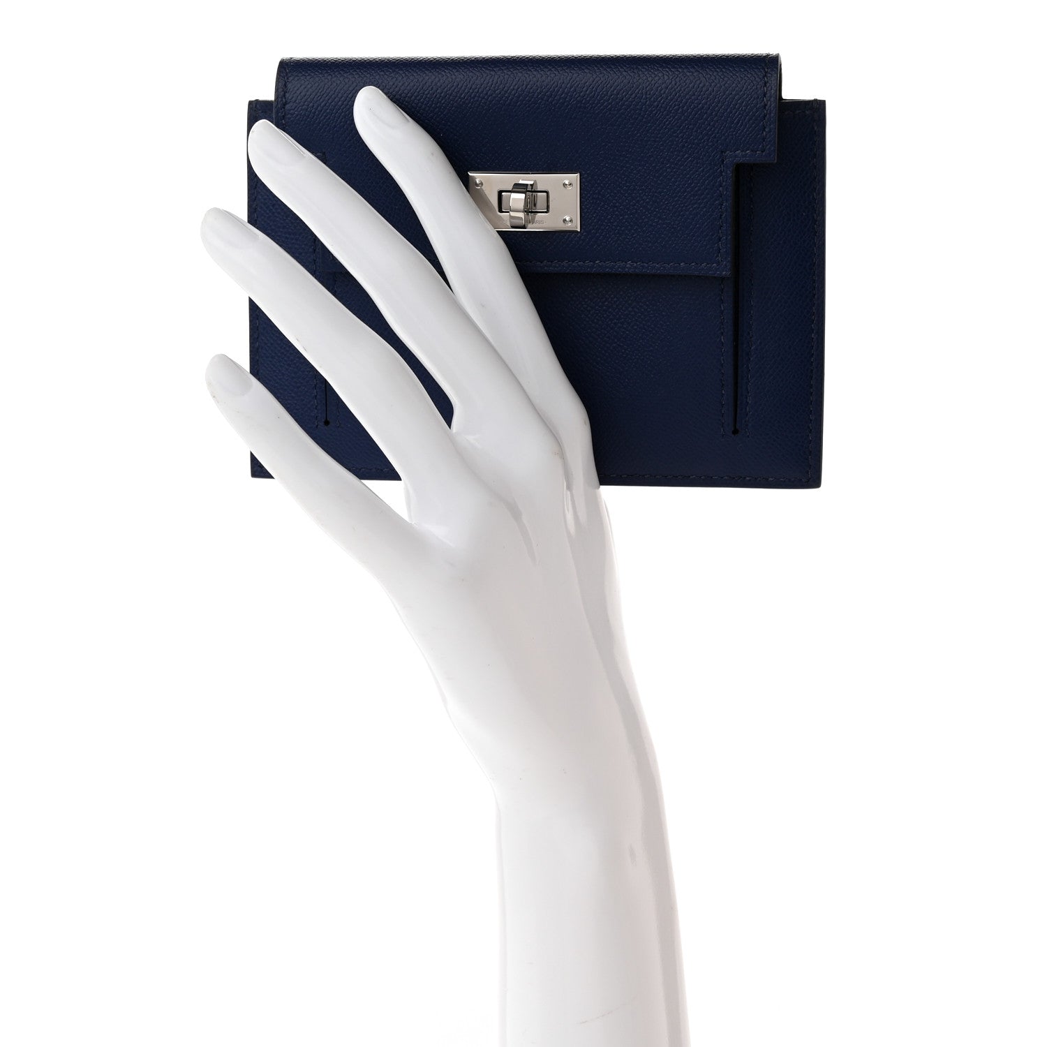 Hermes Epsom Kelly Pocket Compact Wallet Bleu Saphir 2 of 9