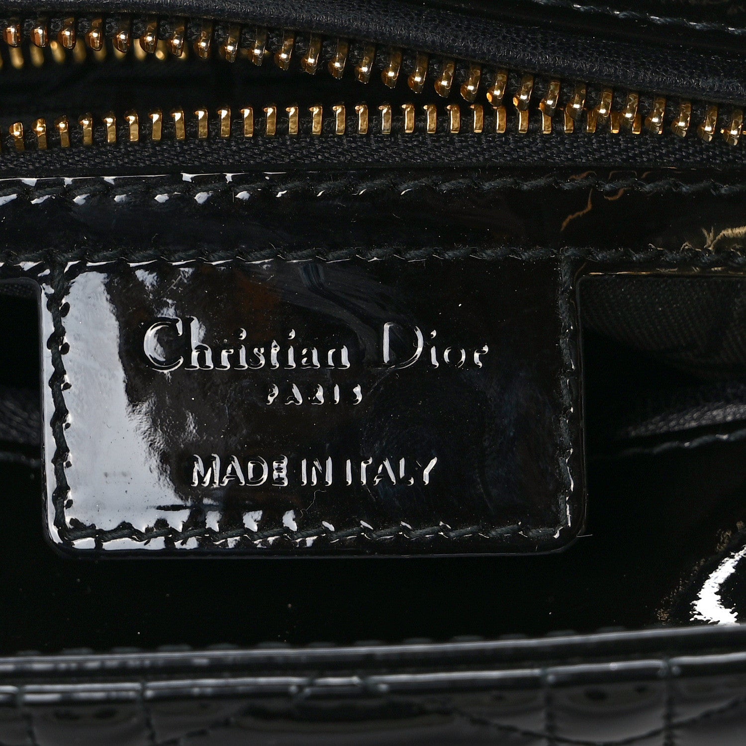 Christian Dior Patent Cannage Medium Lady Dior Black 6 of 12
