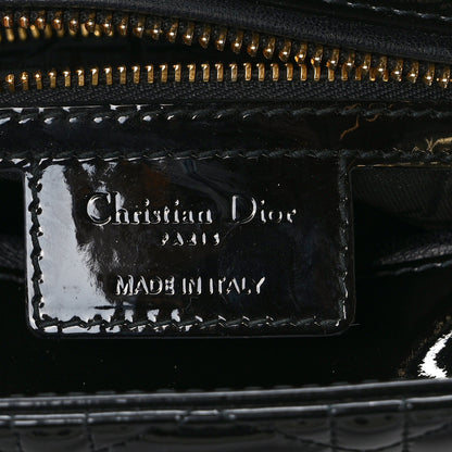 Christian Dior Patent Cannage Medium Lady Dior Black 6 of 12